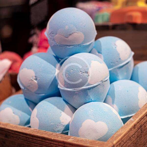 Blue bath bombs